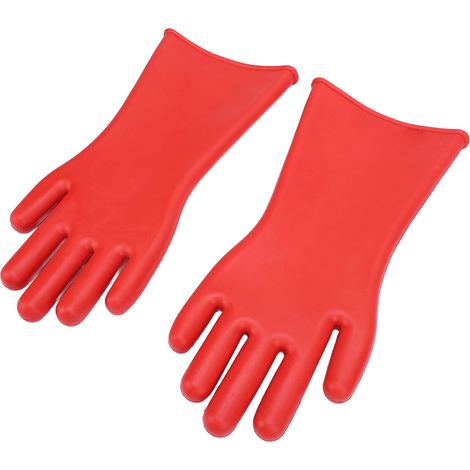 Gants de protection isolants en caoutchouc pour travaux électriques haute tension 5000V (1/5)