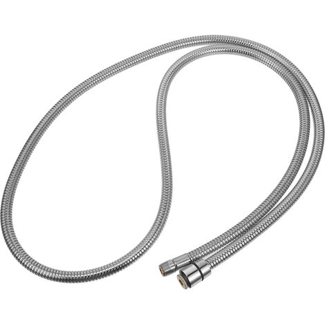 Flexible de Bain en Acier Inoxydable 2M, Finition Lisse Anti-Corrosion Raccord Mâle/Femelle, pour Pulvérisateur de Salle de Bain (1/5)
