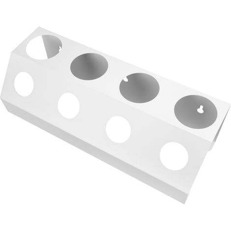 Séchoir à bouteilles soda 4 trous avec tapis de drainage pour cuisine et restaurant - Blanc