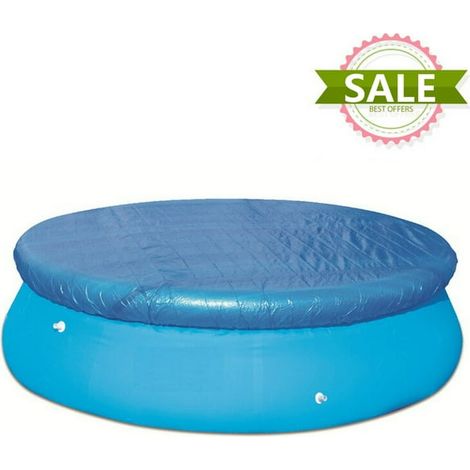 Housse de Piscine Ronde 366 cm, Bâche de Protection pour Piscine Tubulaire et Gonflable, Couverture Anti-Débris pour Bassin hors Sol, Set de 1, Durable et Imperméable (1/5)