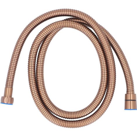 Flexible de douche en acier inoxydable avec double commande eau chaude/eau froide, pour chauffe-eau de salle de bain, 1,5 mètre, couleur or rose