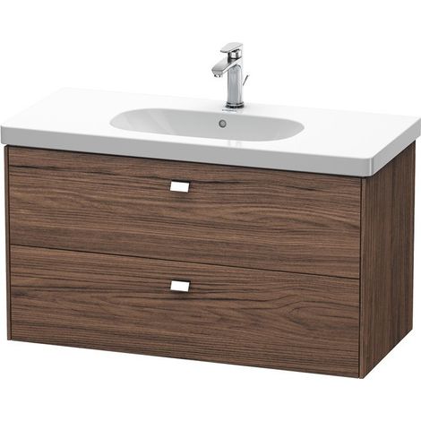 Meuble sous-vasque BRIOSO Griffe chromé 563x1020x469mm noyer foncé