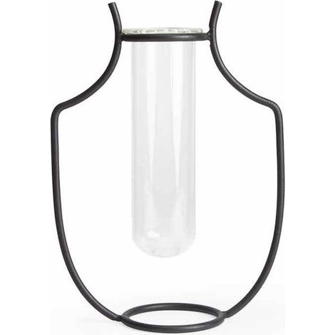 Vase en fer - soliflore amphore - style industriel