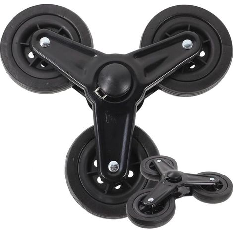 Roues Triangulaires - Pour Chariot Monte-Escalier - Diamètre 15 cm - Charge Max 80 kg - Polyuréthane Renforcé - 4 Roues Par Ensemble