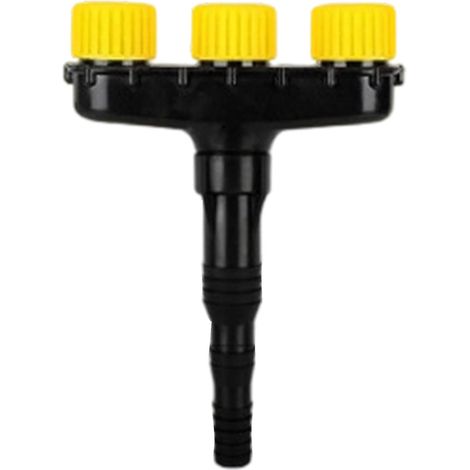 Tête d'arrosage réglable à 3 buses — 27,5 x 20 cm — Arrosage efficace du jardin et de la pelouse, dotée d'un mode brumisation fine