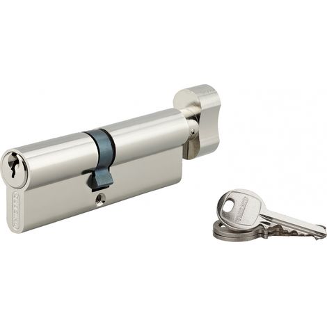 Cilindro SA con pomolo 50 x 40 mm, nichelato, 3 chiavi – THIRARD (1/5)