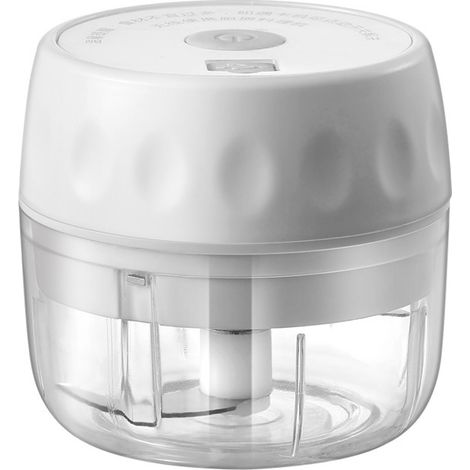 Mini spremiaglio da cucina, mini spremiaglio elettrico, tritacarne elettrico, per noci e verdure, tritacarne elettrico (bianco) (1/4)