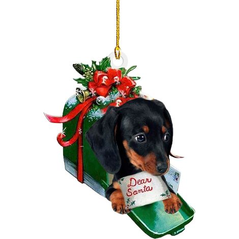 Chien - Ornament Arbre De Noël - Acrylique Double Face - Décoration Intérieure Extérieure - 1 Pièce (1/4)