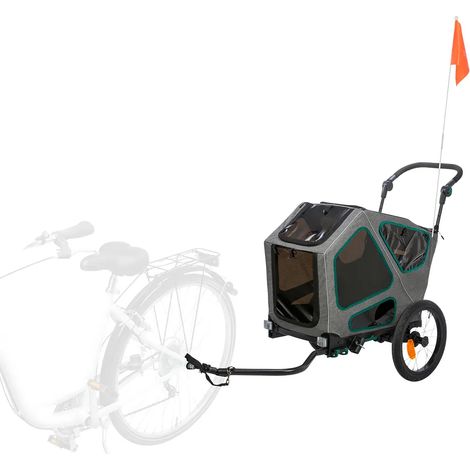 Remorque vélo trixie bicycle trailer pour chiens suspension pliable (1/3)