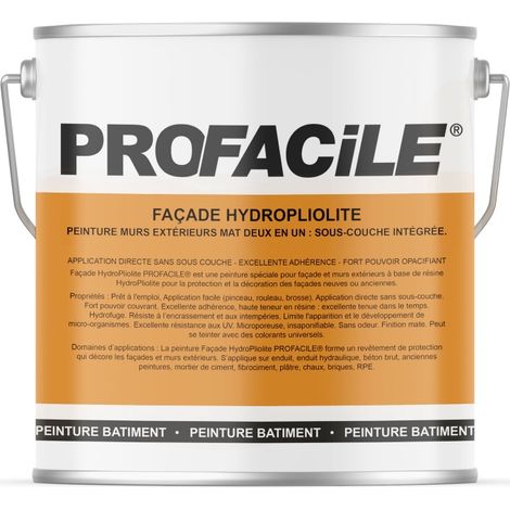 Peinture façade mat HydroPliolite PROFACILE, impression, finition, durable jusqu'a 10 ans f7e0ba 2.5 litres