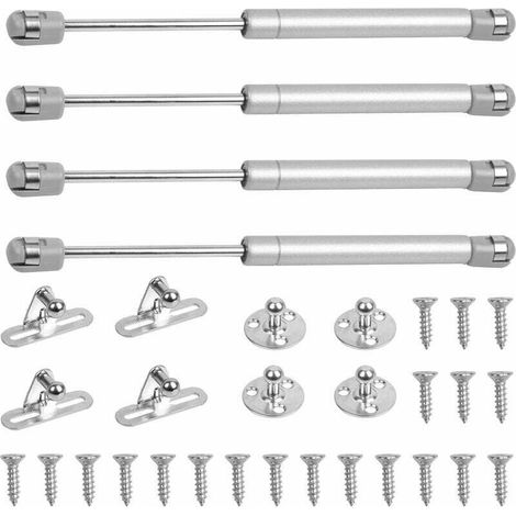 phe 4 piezas 100N Amortiguador de gas Brazo neumático para puertas de cocina, armario, vestidor, dormitorio y baño - Amortiguador de gas para muebles de hogar, tienda y almacén (1/4)