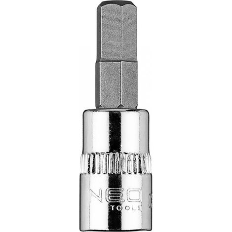 Punta hexagonal H6 con casquillo de 1/4", corta, 37 mm (1/5)