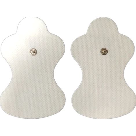 Filiyano-Lot de 10 électrodes TENS non tissées/en mousse de 2,2 mm à bouton-poussoir (5 paires) pour appareils de massage OMRON 03009
