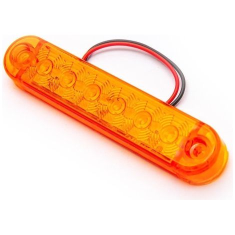 Luz de marcador LED 6 LED FR0173S 12-24V 100mm Color amarillo
