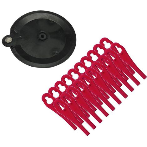 20 lames en plastique avec disque de coupe, jeu de lames compatible avec coupe-bordures sans fil (1/4)
