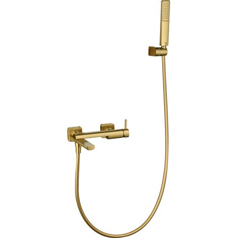 Kit baño/ducha monomando Toscana oro cepillado [ IMEX® ]