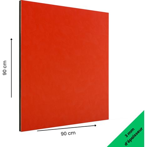 Panneau aluminium composite Rouge 900x900 mm – Épaisseur 3 mm – Plaque rigide déco ou pro, intérieur/extérieur
