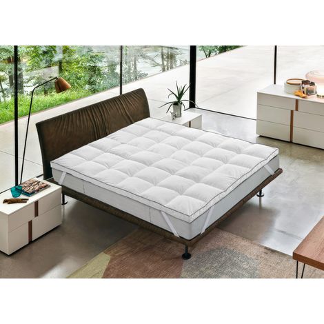 Topper Coprimaterasso Imbottito Antibatterico Correttore Materasso Polax, misuraSingolocoloreTopper (1/4)