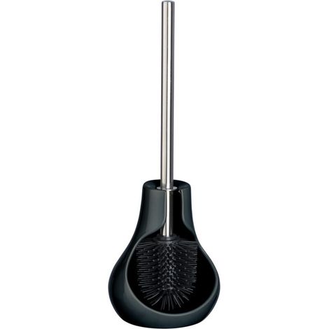 Brosse WC silicone Drop Neo, Brosse WC noire, céramique, 14x40x13,5 cm, noir