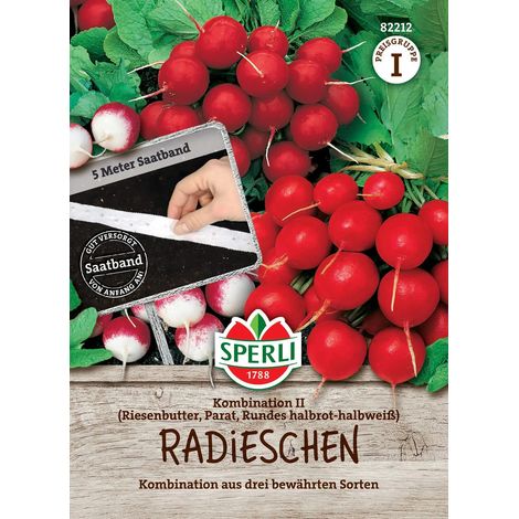 Sperli Radieschen Kombination II - Riesenbutter, Parat, Rundes Halbrot - Halbweiß - Gemüsesamen (1/2)