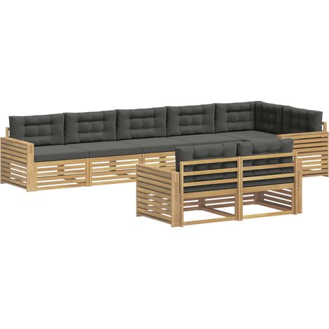 Outdoor Sofa Set 8 pcs White and Anthracite 410 x 172.5 x 73 cm vidaXL (1/5)