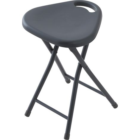 Sgabello arredo bagno pieghevole colore grigio Feridras 868005 Grigio chiaro