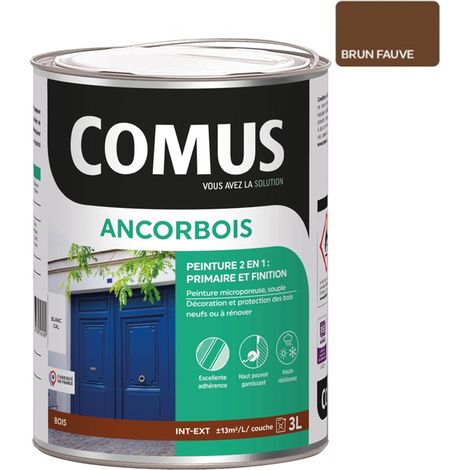 ANCORBOIS bleu azur ral 8007 3L - Peinture de protection et de décoration microporeuse 2 en 1 bois (1/3)