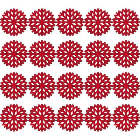 Lot de 20 sets de table flocons de neige de Noël, antidérapants, pour la décoration de table et de salle à manger. Accessoires de cuisine et de salle à manger compatibles avec la décoration de table d (1/4)