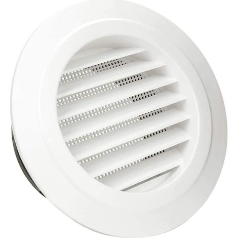 Bouche de Ventilation,4" Grille de Ventilation Ronde ABS avec Anti Insectes Grille de Protection pour Conduits,Bouche de Ventilation avec Grille de Protection (ø100mm)