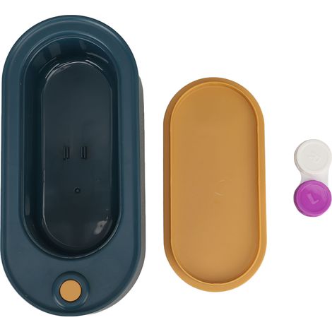 Nettoyeur Ultrasonique Portable Mini Haute Fréquence pour Bijoux, Lunettes et Pièces - Vert Foncé (1/5)