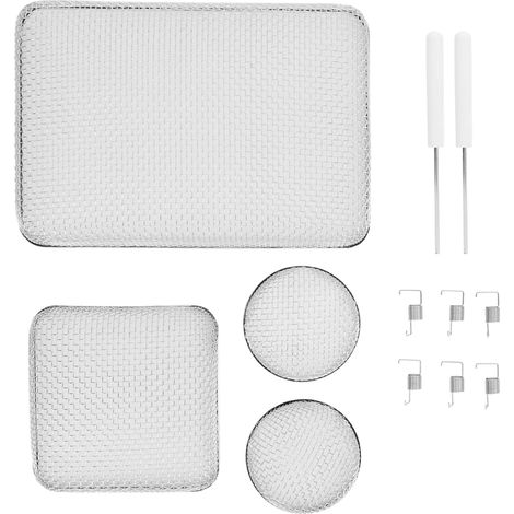 12 grilles de ventilation en acier inoxydable robuste pour camping-car avec outil d'installation, écrans de protection pour chauffe-eau (1/5)