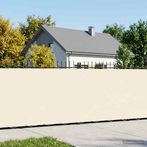 Brise-Vue de Balcon Écran de Confidentialité en Polyester Enduit PU Crème 1,8 x 15 m - PANGIVO (1/5)
