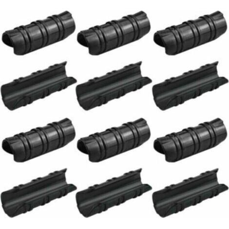 100 Gewächshausclips, 25 mm, hitzebeständig, langlebig und einfach zu verwenden, zur Befestigung von Gewächshausplanen, Bannern, Schläuchen und Gartenfolien – Schwarz