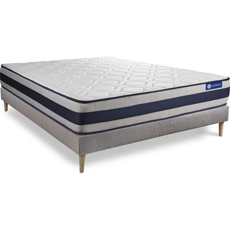 Actimemo ergo matratze 160x220cm + Bettgestell mit lattenrost - Dicke : 24cm - Memory-Schaum - H4