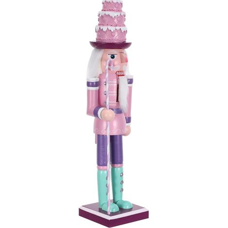 Décoration Casse-Noisette en Bois Rose avec Sucette, Résistant la Décoloration, Ornement Festif Charmant pour Chambre D'garçon et Filles ou Salon (1/5)