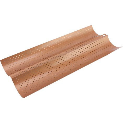 Backblech mit 2 Schlitzen, perforiertes, lebensmittelechtes Baguetteblech für Backbegeisterte (1/5)