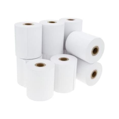 Lot de 10 rouleaux de papier thermique 57 x 40 mm  sans BPA  Compatibles avec les téléphones, TPV, caisses enregistreuses et balances  Haute sensibilité et faible résidu (1/5)