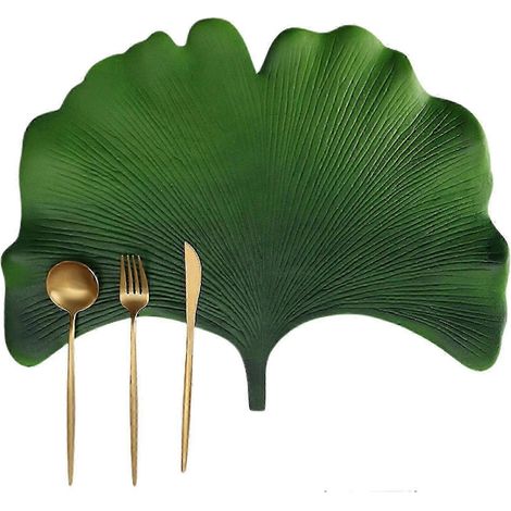 Sets de table à motifs de feuilles vertes - Décoration intérieure, sets de table, sous-assiettes bohèmes, plantes artificielles tendance, sets de table (1/5)