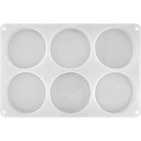 Moules à sous-verres en résine, moules en silicone pour sous-verres ronds profonds à 6 cavités, moule pour sous-verres en résine époxy, pour la création de sous-verres DIY (1/5)