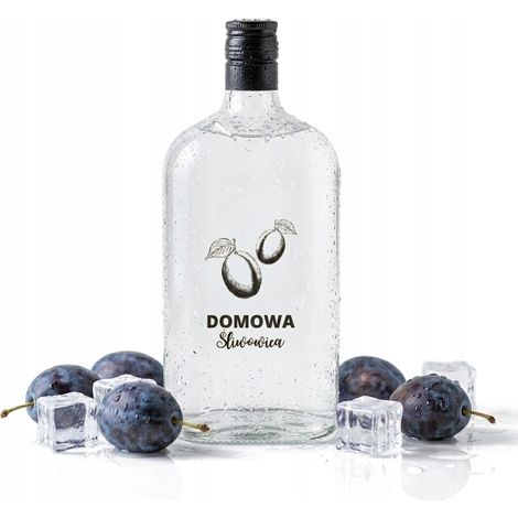 Bouteille à motif CLASSIQUE de 500 ml pour eau-de-vie de prunes artisanale, idéale pour les teintures de vodka. (1/5)