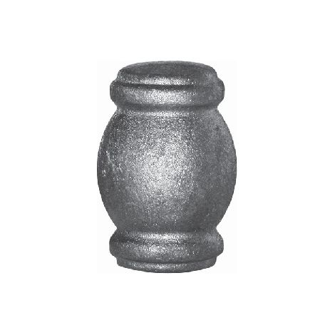 Garniture pour barreaux de Ø16mm - Hauteur 54mm largeur 35mm - Fer forgé - À souder - DECO FER FORGE