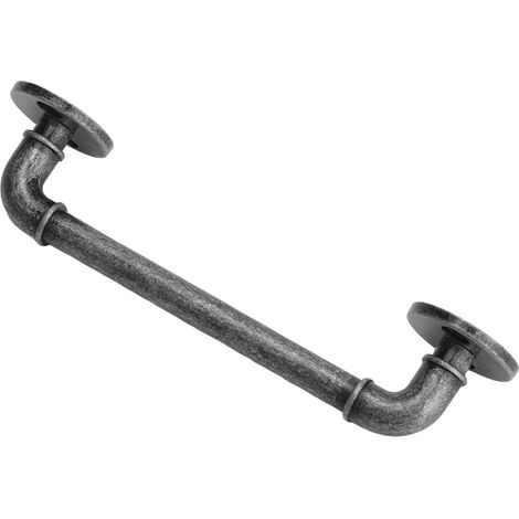 Poignée de tirage rétro en alliage de zinc pour meuble, porte, tiroir, armoire ou placard, finition argentée rétro. (1/5)