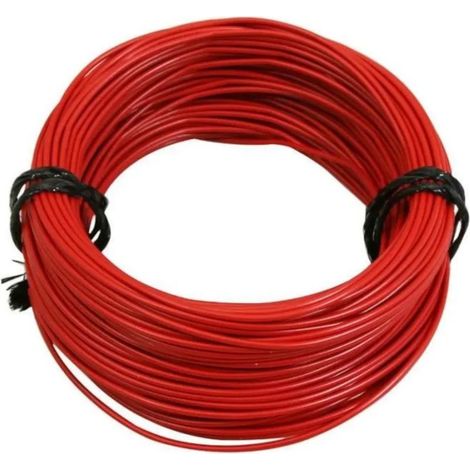 Fil électrique souple 0,5mm² cuivre rouge – Longueur 5 mètres – Câble flexible pour installations électriques – Usage professionnel