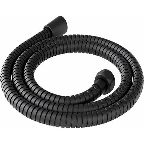 200 cm Universal-Duschschlauch aus Edelstahl, verdrehsicher und korrosionsbeständig, 2 m flexibler Duschschlauch, Duschkabel, universelles schwarzes Duschkabel, Zhuoxuan (1/5)