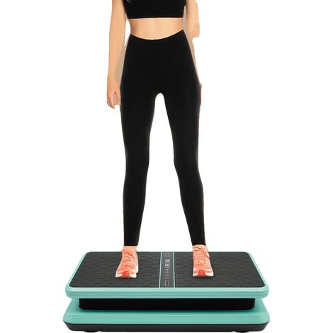 Plataforma vibratoria, control remoto, múltiples velocidades, color verde. (1/2)