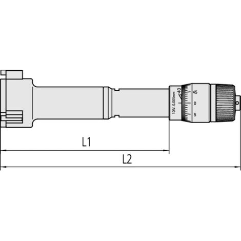 Mitutoyo 3-Linien Innenmessschraube Holtest 20-25mm, 0,005mm (1/4)