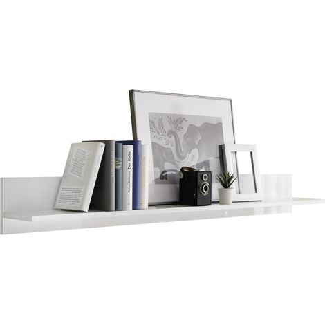 Mensola da parete, collezione JET, colore bianco lucido lacato