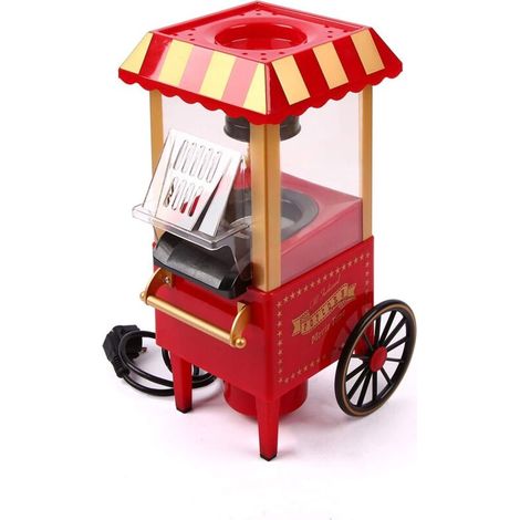 Heißluft-Popcornmaschine, elektrische Popcornmaschine für Zuhause, schnelles Poppen in 3 Minuten, kreieren Sie Ihre eigenen gesunden und ölfreien Geschmacksrichtungen für Heimkino und Fernsehen (1/4)