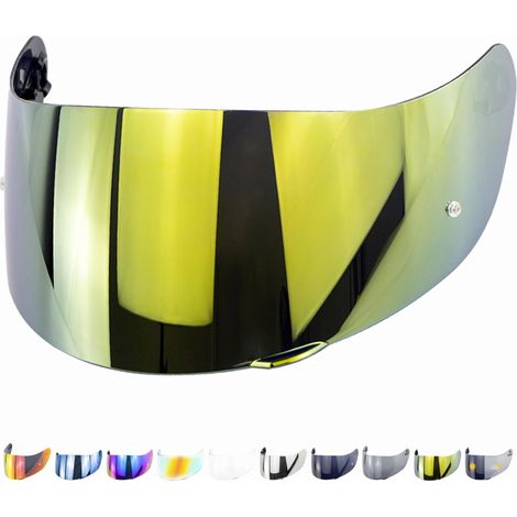 Visera compatible con cascos Agv K1 - K1s - K3sv - K5 - K55 - S4sv - Stealth SV - Strada - Skyline - Horizon - Compact - Numo - Numo Evo - Gt2 - Compatible con Pinlock (dorado) (1/5)