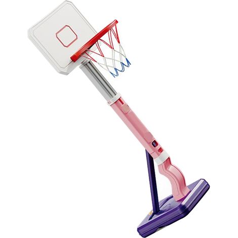Panier de basket-ball de piscine hors-sol à hauteur réglable, jouet aquatique d'été pour enfants (garçons et filles), rose 5577‑37B (1/5)